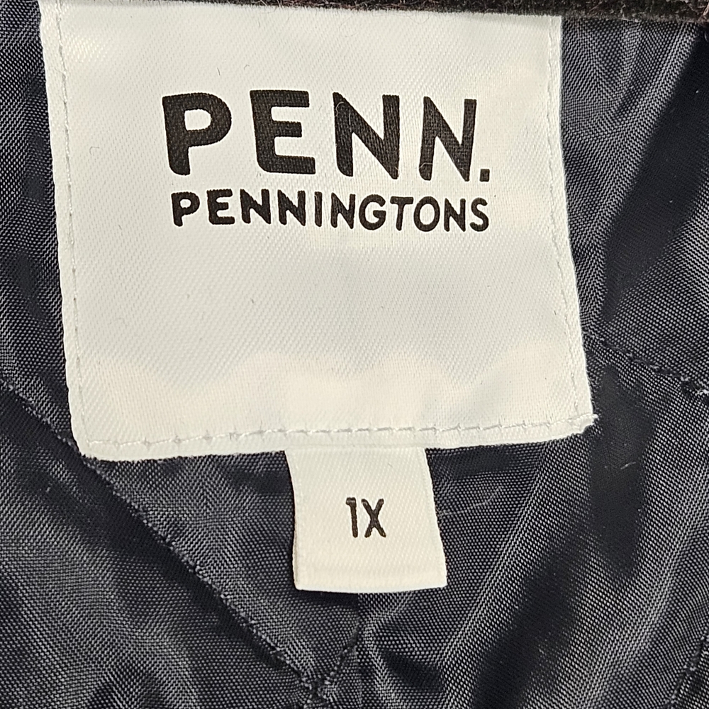 Penningtons Black and White Pea Coat - Picture 2 of 3